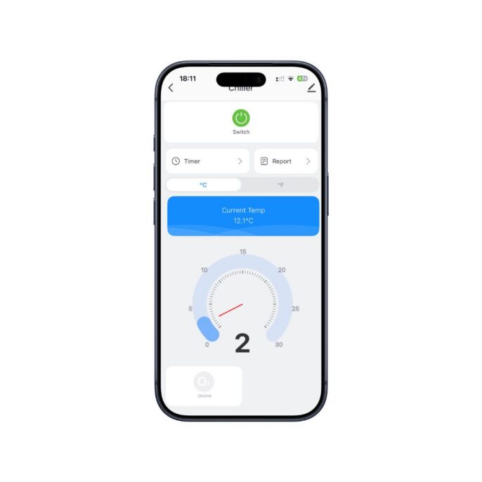 Mockup Aplikacja do Cold Plunge Chiller